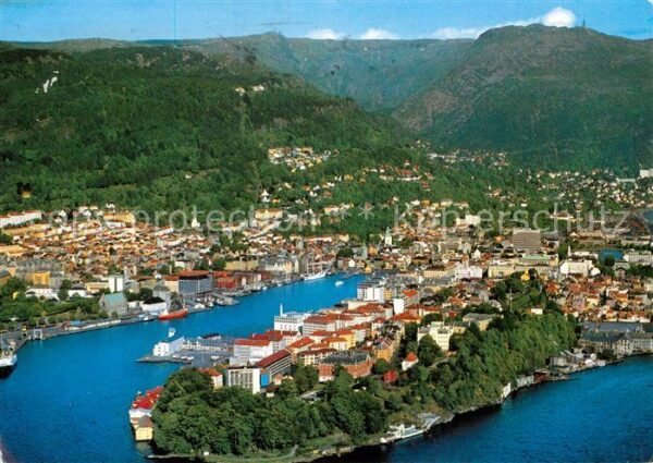 Bergen Norwegen Fliegeraufnahme