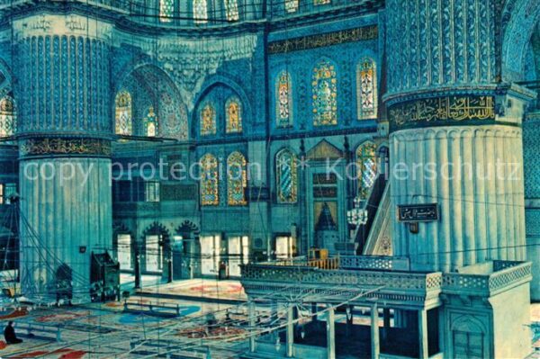 Istanbul Constantinopel Saheserleri Blaue Moschee innen