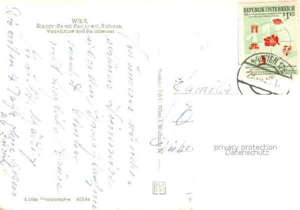 Wien Ringstraße Rathaus Parlament – Bild 2