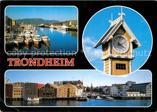 Trondheim Hafen Turmuhr