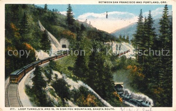 Eisenbahn Loop Tunnels 14 and 15 Siskiyou Mountai