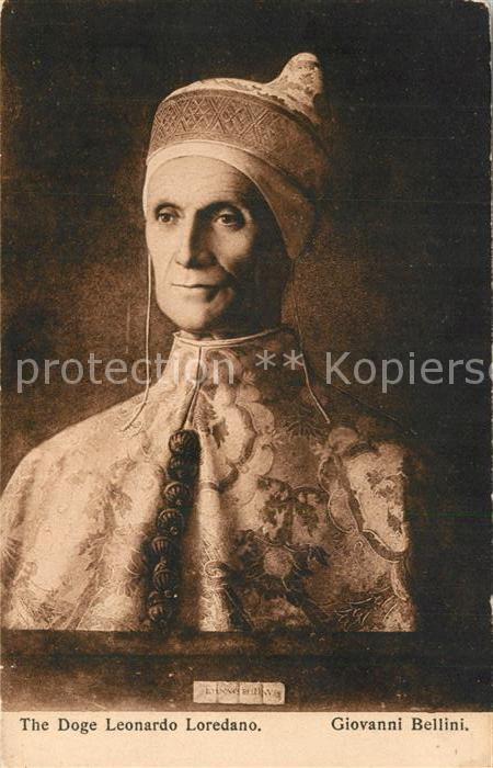Kuenstlerkarte Alte Kuenstler Giovanni Bellini Doge Leonardo Loredano