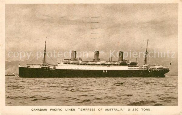 Dampfer Oceanliner Empress of Australia Canadian Pacific L