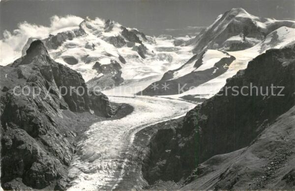 Gletscher Zermatt Riffelhorn Monte Rosa Lyskamm