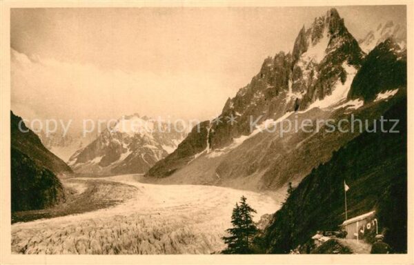 Gletscher Mer de Glace Charmoz Chamonix Mont-Blan