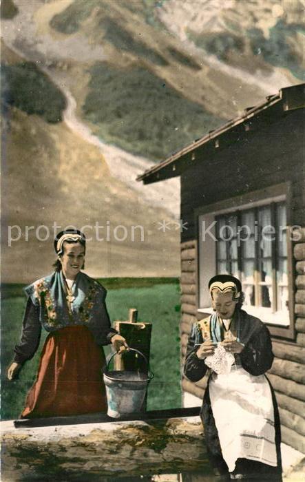 Trachten Frankreich Costumes Savoyards Serveuses du Chalet