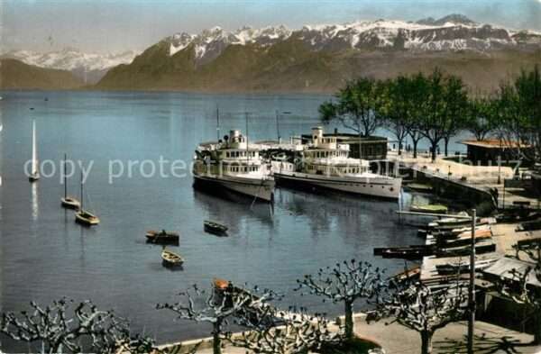 Motorschiffe Ouchy-Lausanne Debarcadere Alpes de Sav