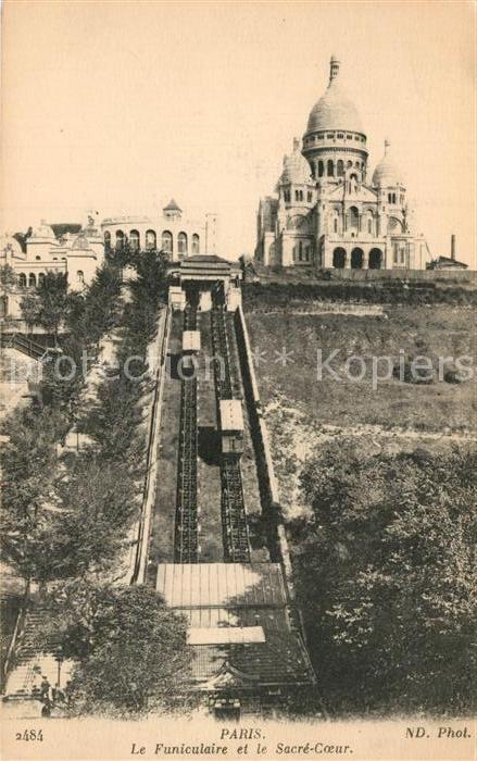 Zahnradbahn Paris Funiculaire Sacre-Coeur