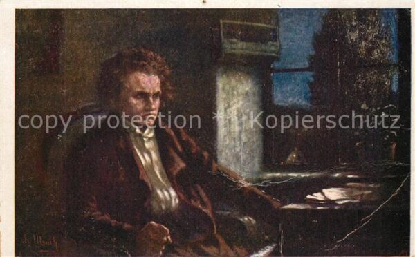 Beethoven Künstlerkarte Fr. Ulreich Wiener Kunst