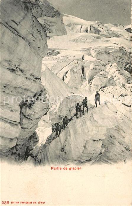 Bergsteigen Klettern Partie de Glacier