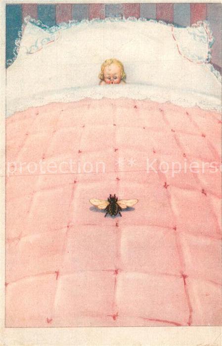 Verlag WS SB Nr. 5834 Kind Bett Fliege