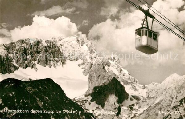 Foto Huber H. Nr. 377 Kreuzeckbahn Zugspitze Höllentalgle