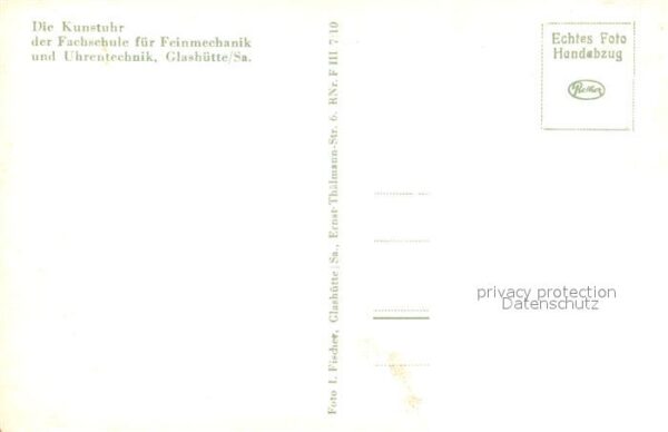 Uhren Kunstuhr Fachschule Feinmechanik Uhrent – Bild 2