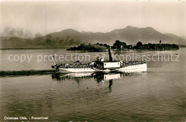 Dampfer Seitenrad Chiemsee Fraueninsel
