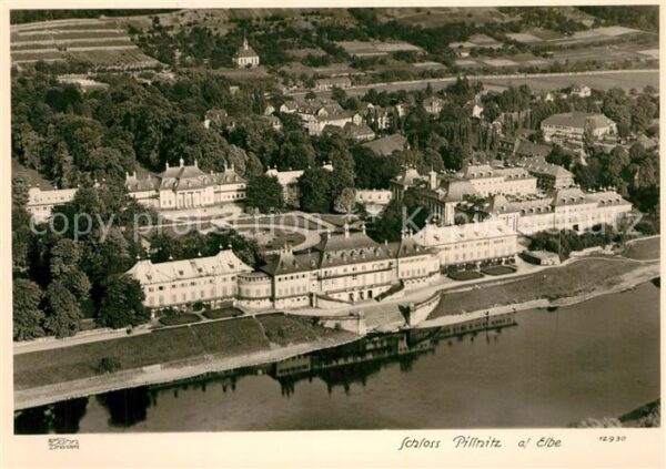 Foto Hahn Nr. 12930 Schloss Pillnitz Fliegeraufnahme