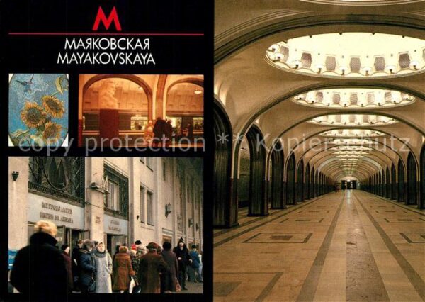 U-Bahn Subway Underground Metro Moskau Mayakovskaya Station