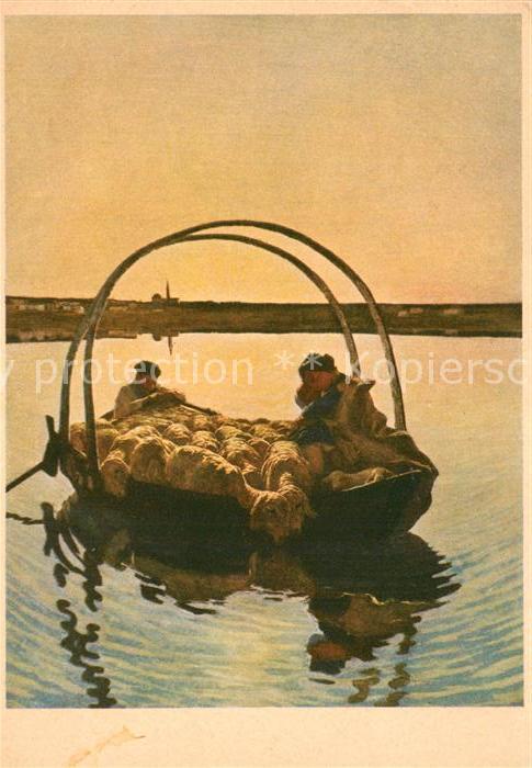 Segantini Giovanni Ave Maria Spendenkarte Krebsbekämpfung