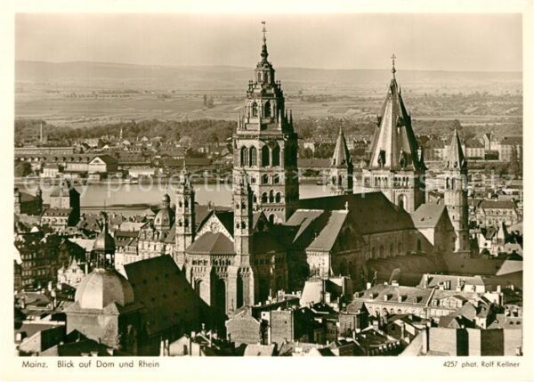 Foto Kellner Rolf Nr. 4257 Mainz Dom Rhein