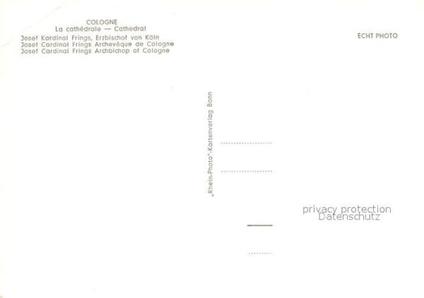 Papst Josef Kardinal Frings Erzbischof Köln D – Bild 2