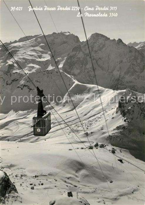 Seilbahn Funivia Passo Pordoi Marmolada