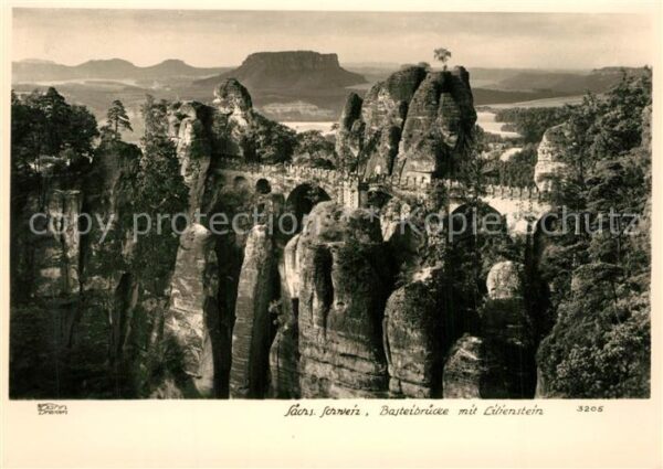 Foto Hahn Nr. 3205 Basteibrücke Lilienstein