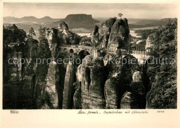 Foto Hahn Nr. 3205 Basteibrücke Lilienstein