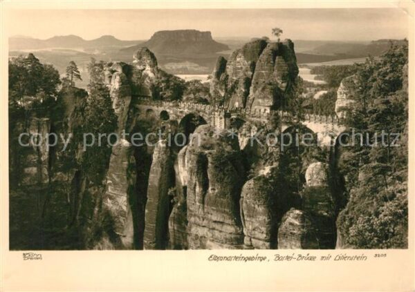 Foto Hahn Nr. 3205 Bastei-Brücke Lilienstein Elbsands