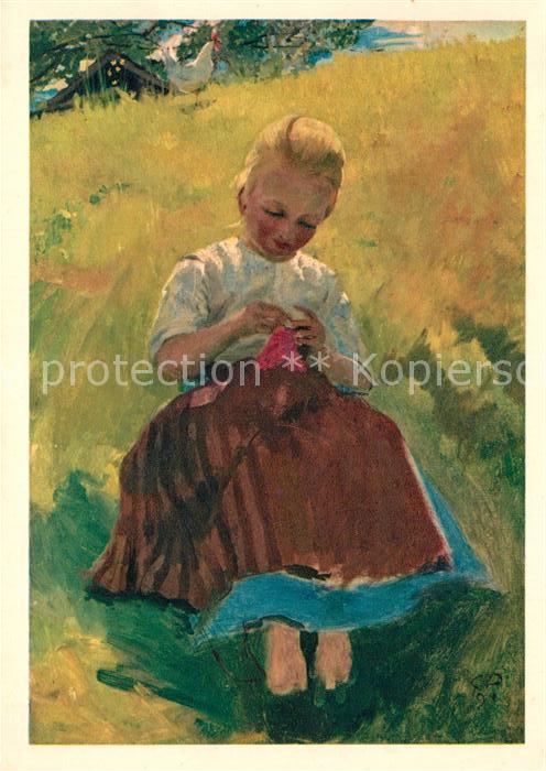 Kuenstlerkarte Cuno Amiet Oschwand bei Riedtwil Mädche