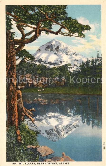 Cordova Alaska Mount Eccles Wasserspiegelung im See