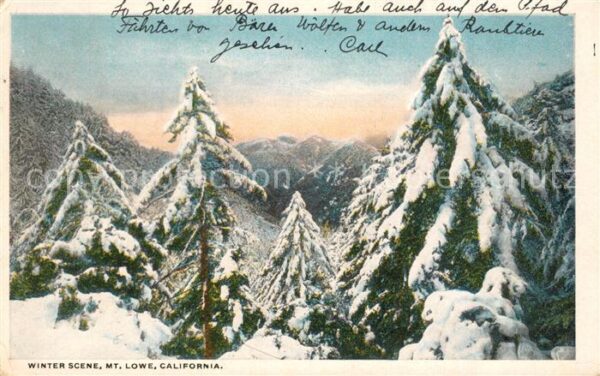 Mount Lowe California Winter Scene in the mountains