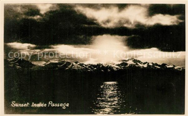 Wrangell Alaska Sunset Inside Passage