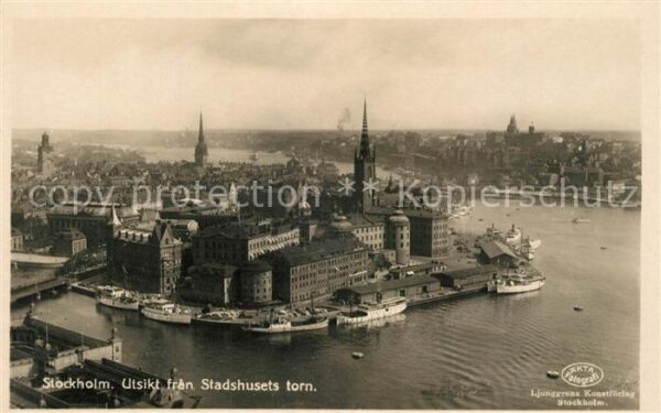 Stockholm Utsikt fran Stadshusets torn