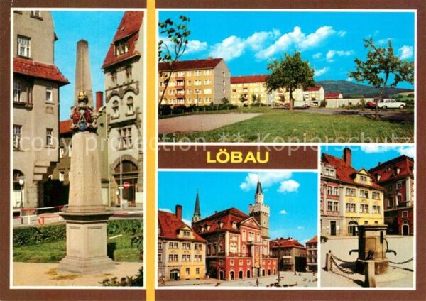Loebau Sachsen Postmeilensäule Löbauer Berg Rathaus Pl