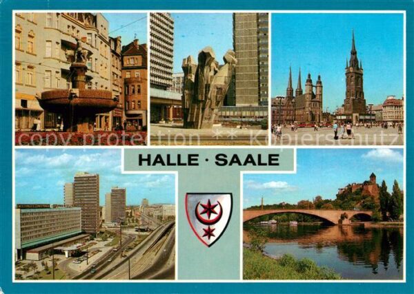 Halle Saale Eselsbrunnen Thälmannplatz Markt Kirche