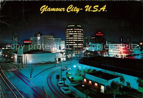 Hollywood California Glamour City Hollywood and Vine area at