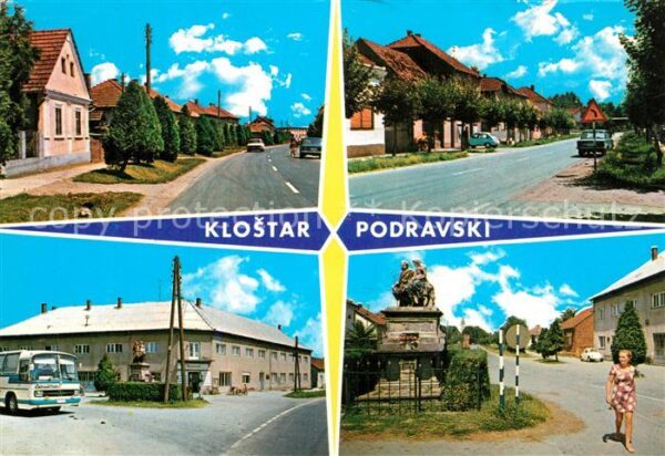 Klostar Podravski Strassenpartien Denkmal Bus