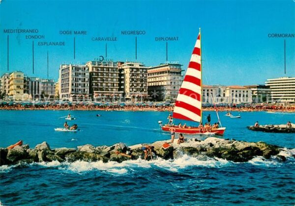 Cattolica Rimini Alberghi sul Mare Hotels am Meer Segelb