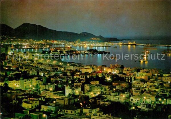 Las Palmas Gran Canaria Vista nocturna Nachtaufnahme