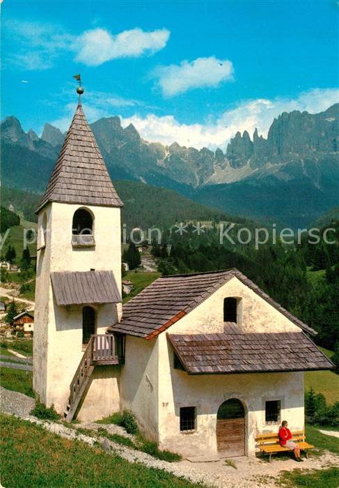 San Cipriano Chiesa verso il Catinaccio Dolomiti Kir