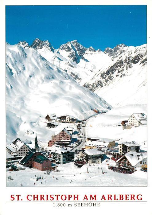 St Christoph Arlberg Wintersportplatz Alpen Fliegeraufnahme