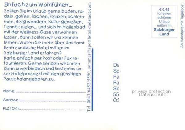 Radstadt Sporthotel Swimming Pool – Bild 2