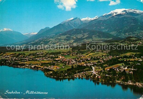 Seeboden Millstaettersee Alpenpanorama Fliegeraufnahme