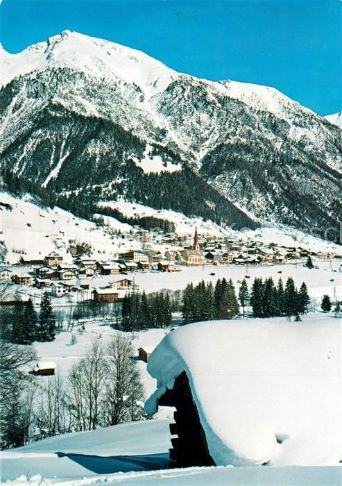 Pettneu Arlberg Gesamtansicht mit Alpenpanorama Winterl