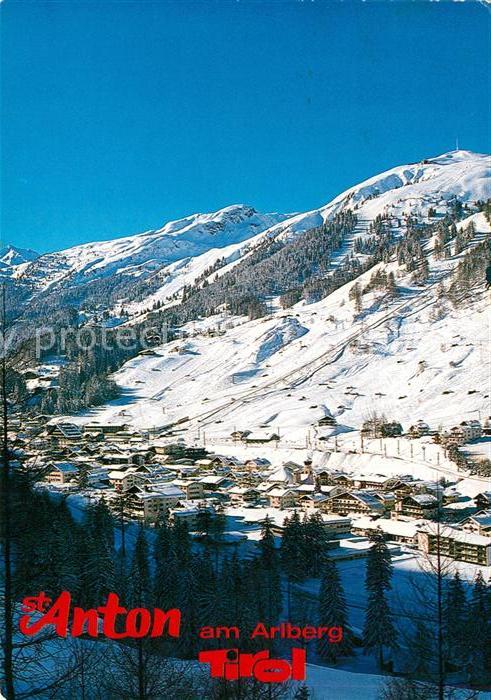 St Anton Arlberg Panorama Wintersportplatz Alpen