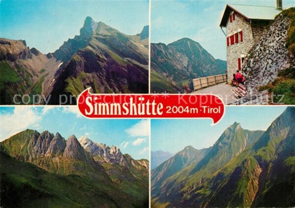 Holzgau Simmshütte Berghütte Gebirgspanorama Le