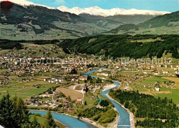 Spittal Drau Blick von Süden gegen Gmeineck Alpenpan