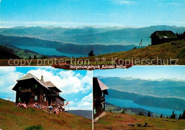 Millstatt Millstaettersee Alexanderhütte Berghaus Fernsicht Alpen