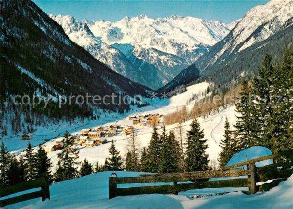 Gries Laengenfeld Tirol Blick ins Tal Wintersportplatz Ötztaler