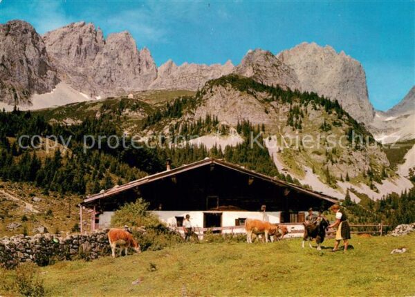 Ellmau Tirol Wochenbrunneralm mit Ellmauer Halt Kais