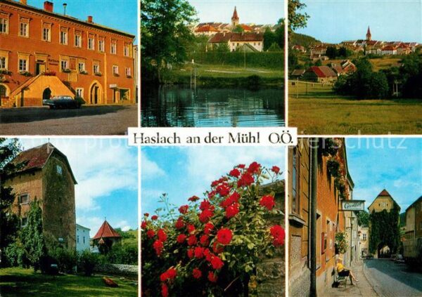 Haslach Muehl Rathaus Ortsansichten Turm Strassenpart